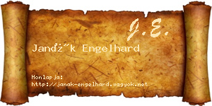 Janák Engelhard névjegykártya